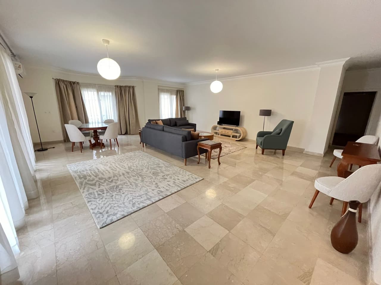 Spacious 3BR Apartment with Private Balcony & Swimming Pool