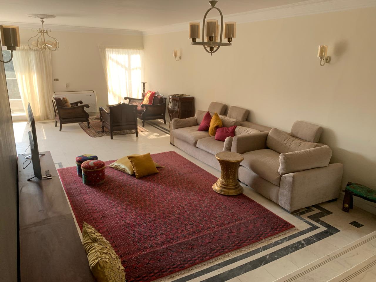 Bright & Airy Furnished Apartment with Big Balcony In Sarayat Maadi.