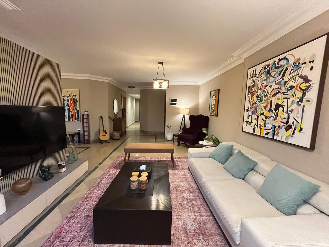 Spacious 3BR Apartment for Rent Maadi | 200 sqm with Balcony & Green Views