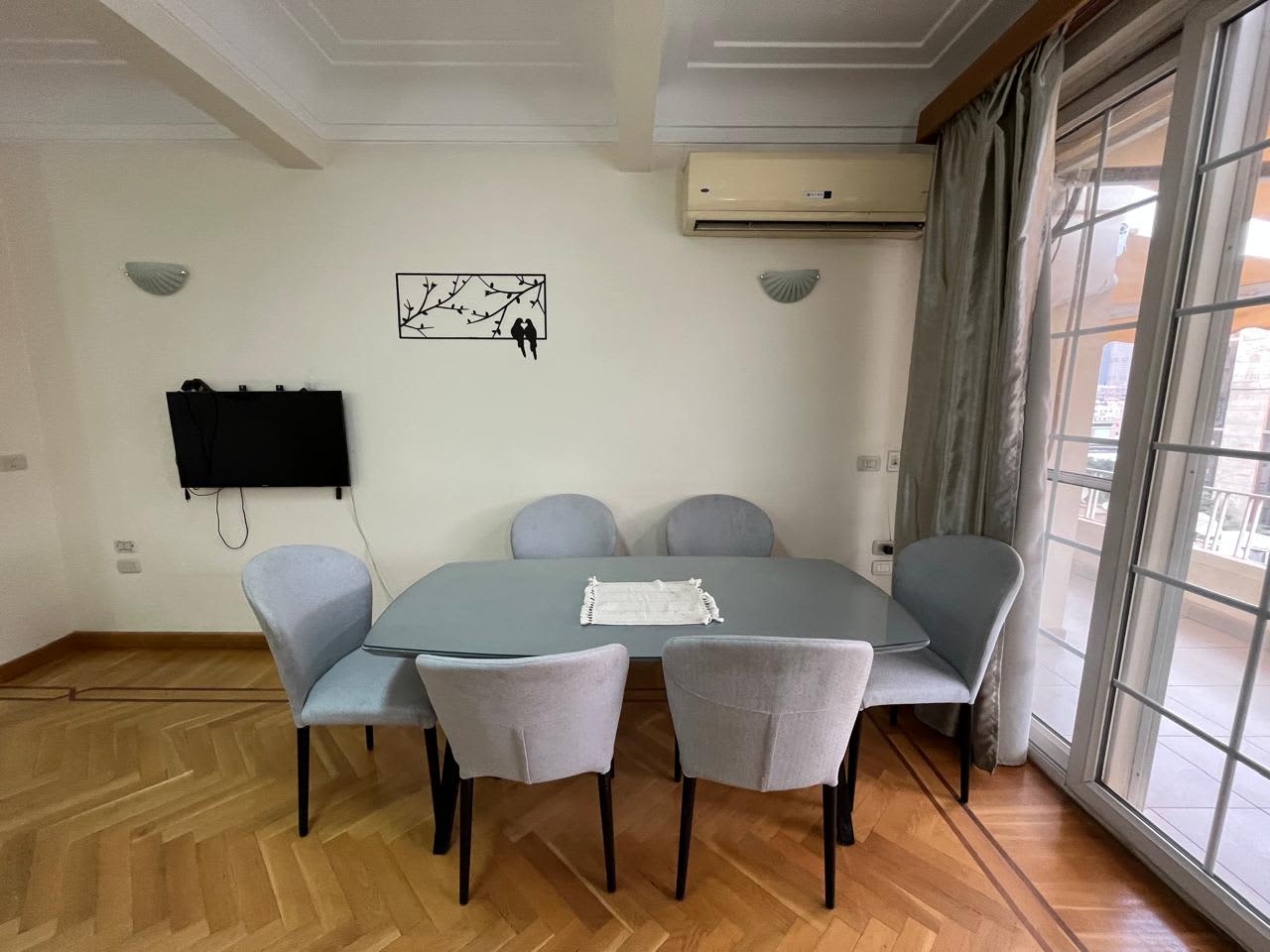 Bright 3BR Apartment with Balcony & Natural Light In Zamlek