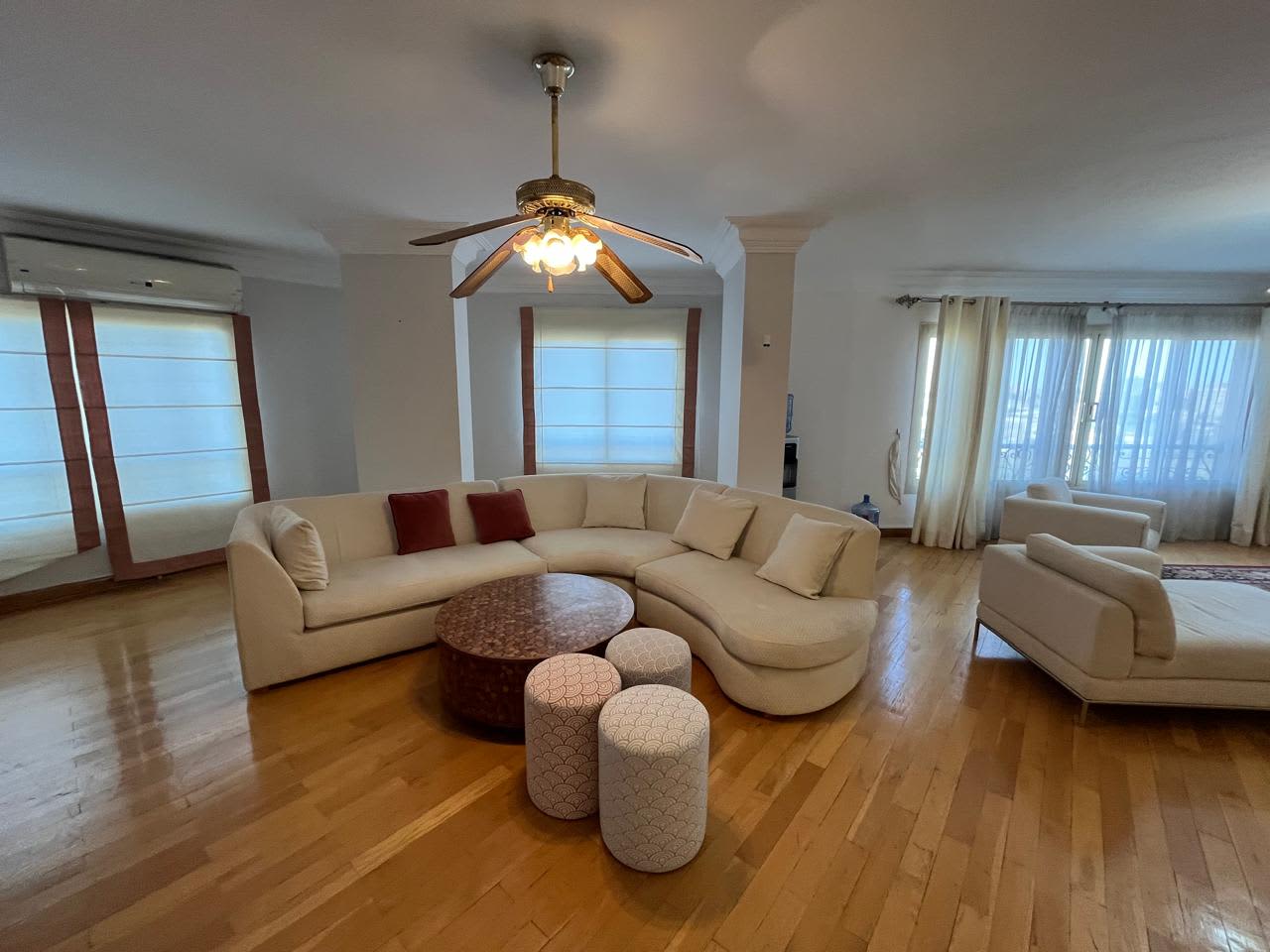 Serene Apartment with Green Views & Shared Pool In Maadi Sarayat.