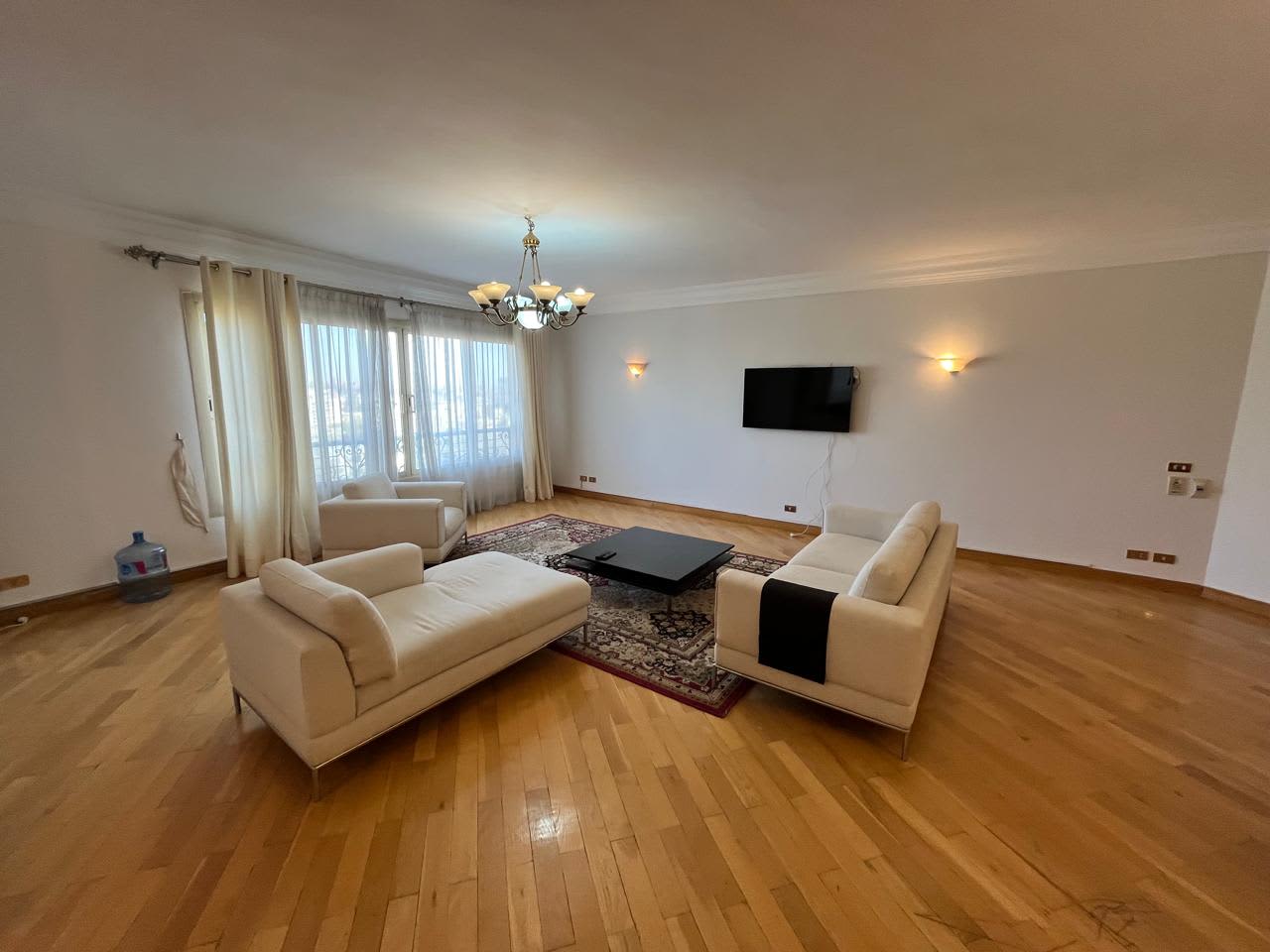 Serene Apartment with Green Views & Shared Pool In Maadi Sarayat.