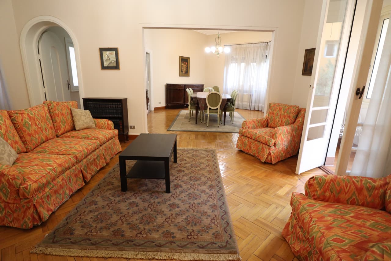 Well-Designed 3BR Apartment with Natural Light In Zamalek