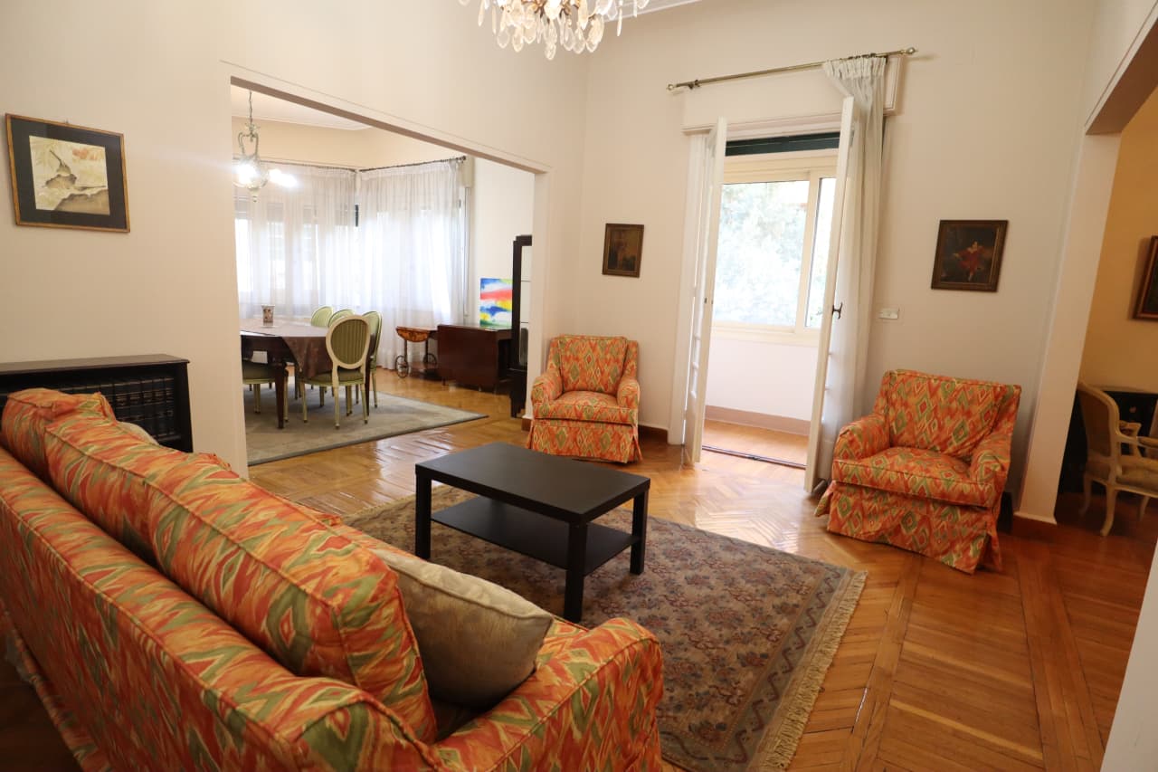Well-Designed 3BR Apartment with Natural Light In Zamalek