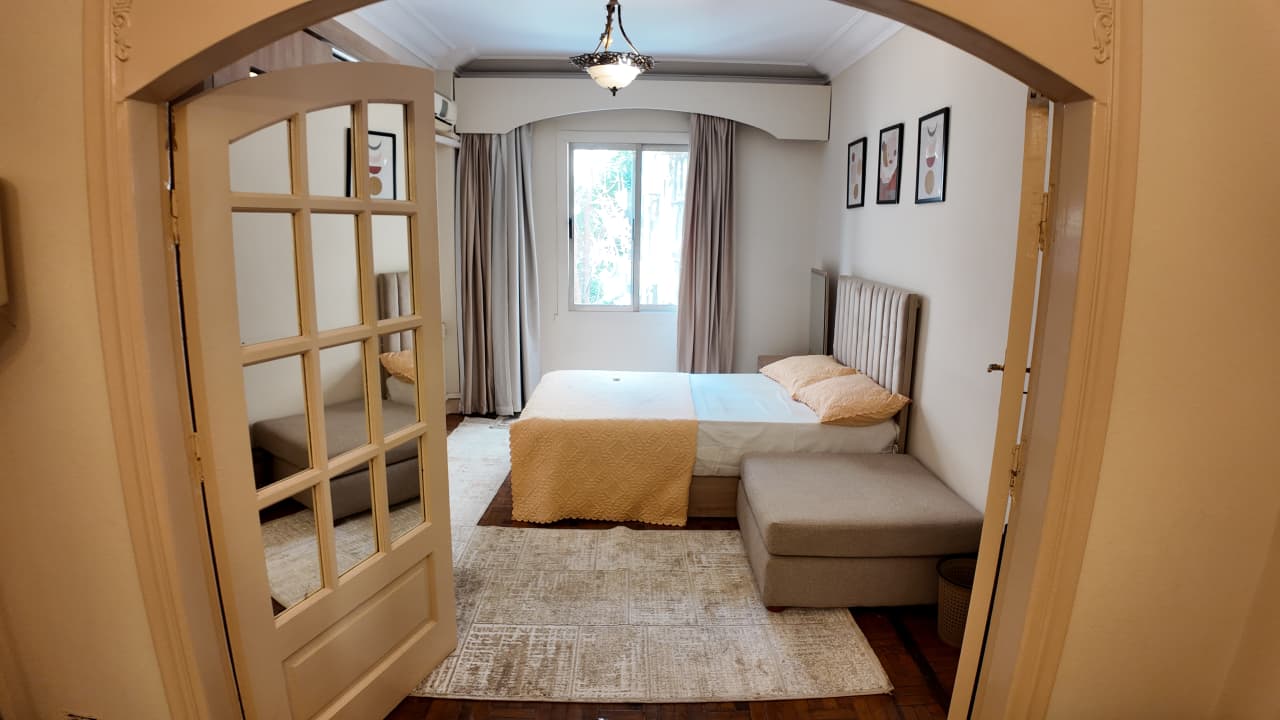 Modern Cozy 2-Bedroom Apartment in Zamalek with Balcony.