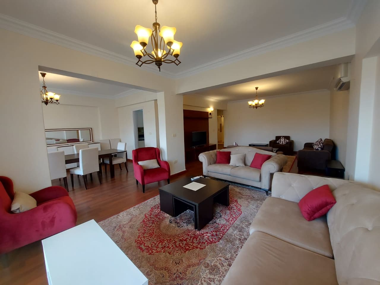 Serene 3-Bedroom Apartment with Green Views in Zamalek
