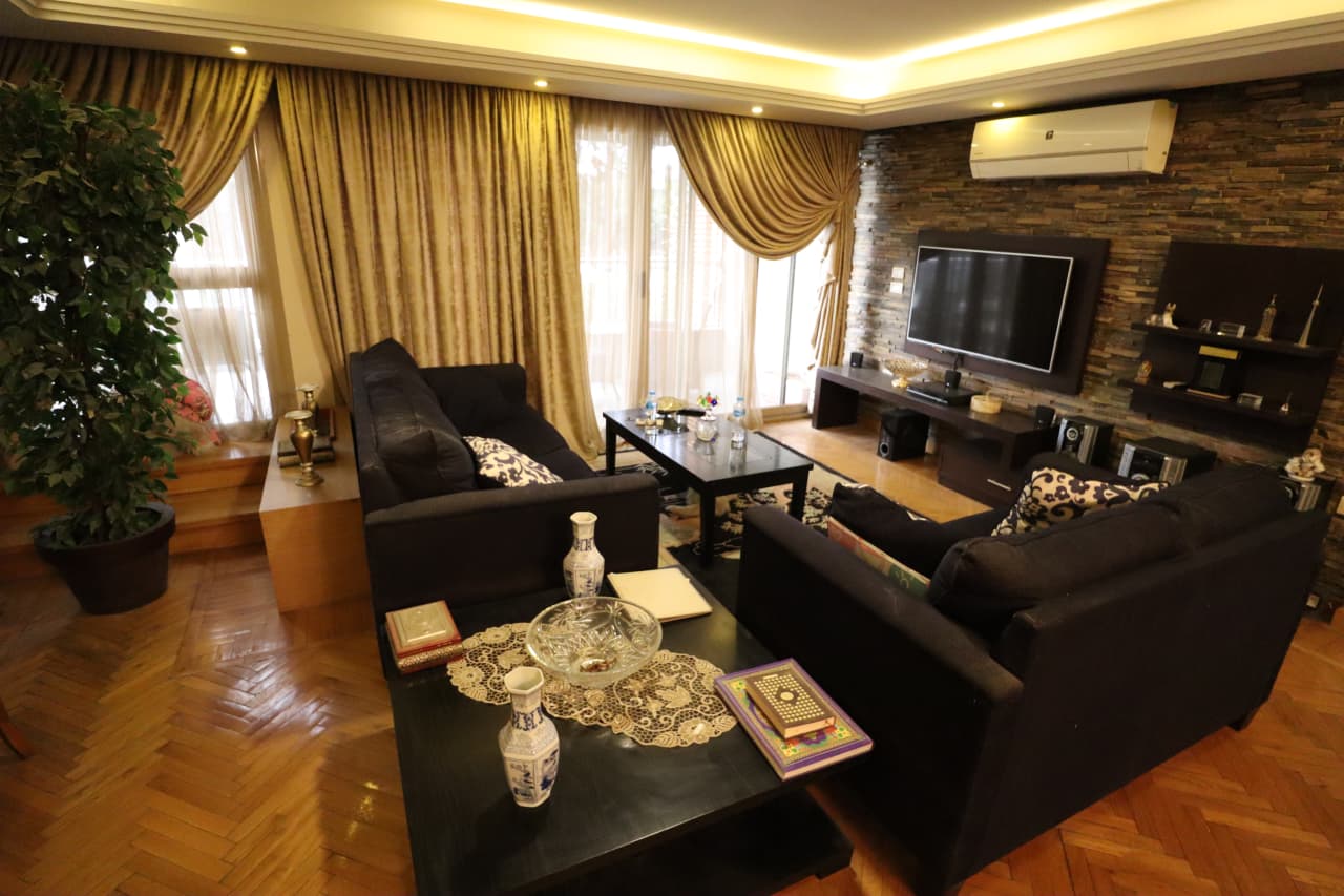 Bright 250 sqm Apartment with Large Reception For Rent In Zamalek