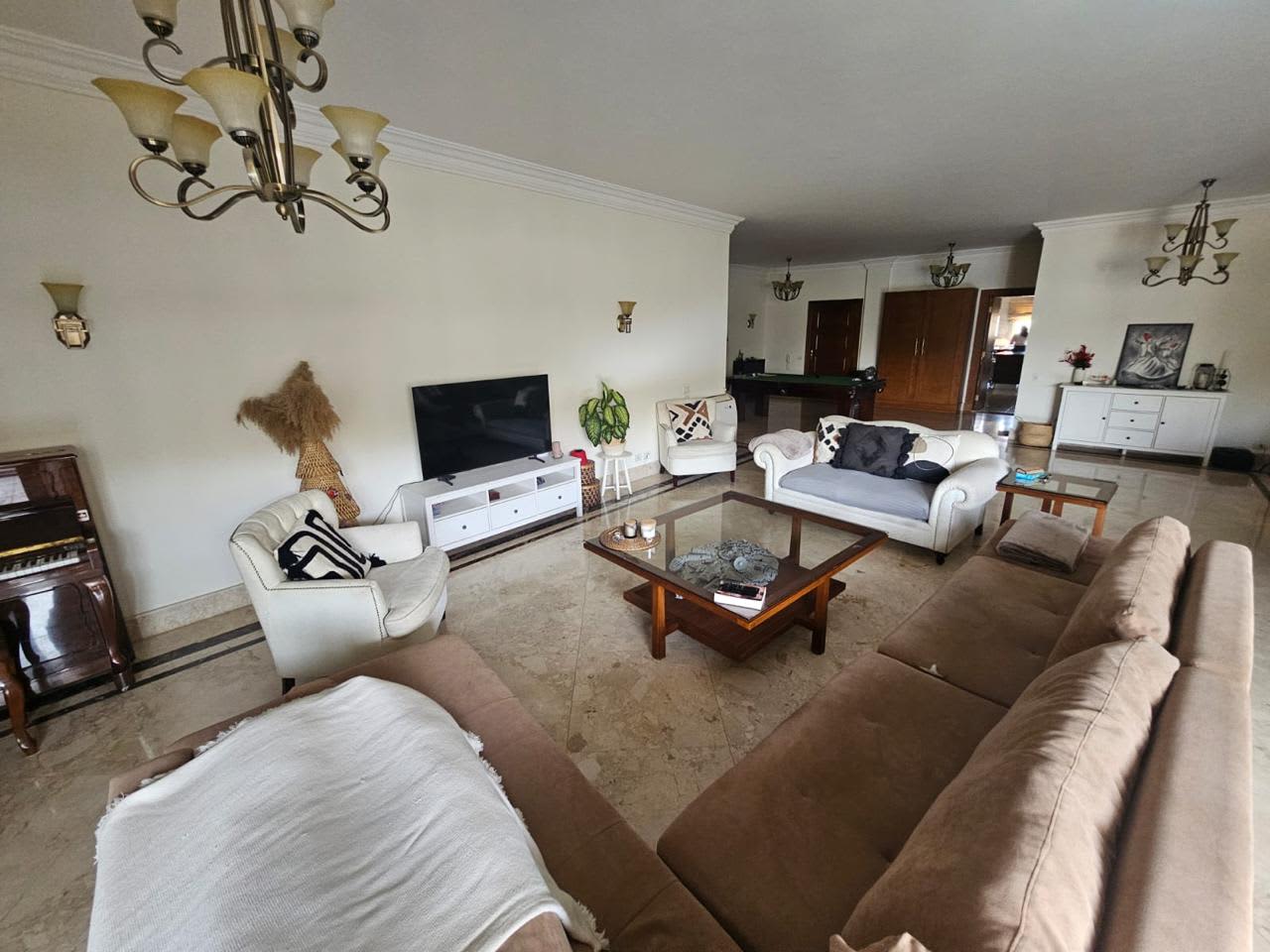Luxury Furnished Apartment With Shared Pool In Sarayat El Maadi.