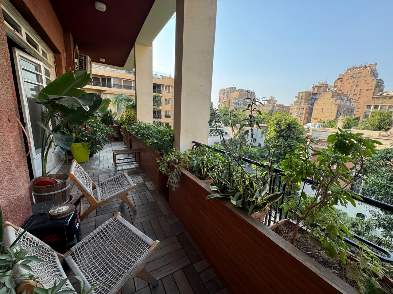 Furnished Apartment With Green Views In Zamalek