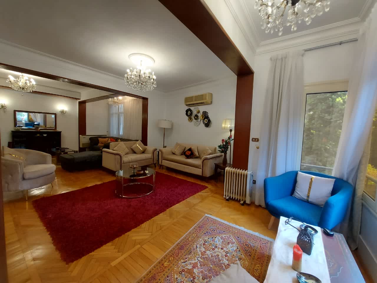 Comfortable 2BR Home with Scenic Green Views In Zamalek