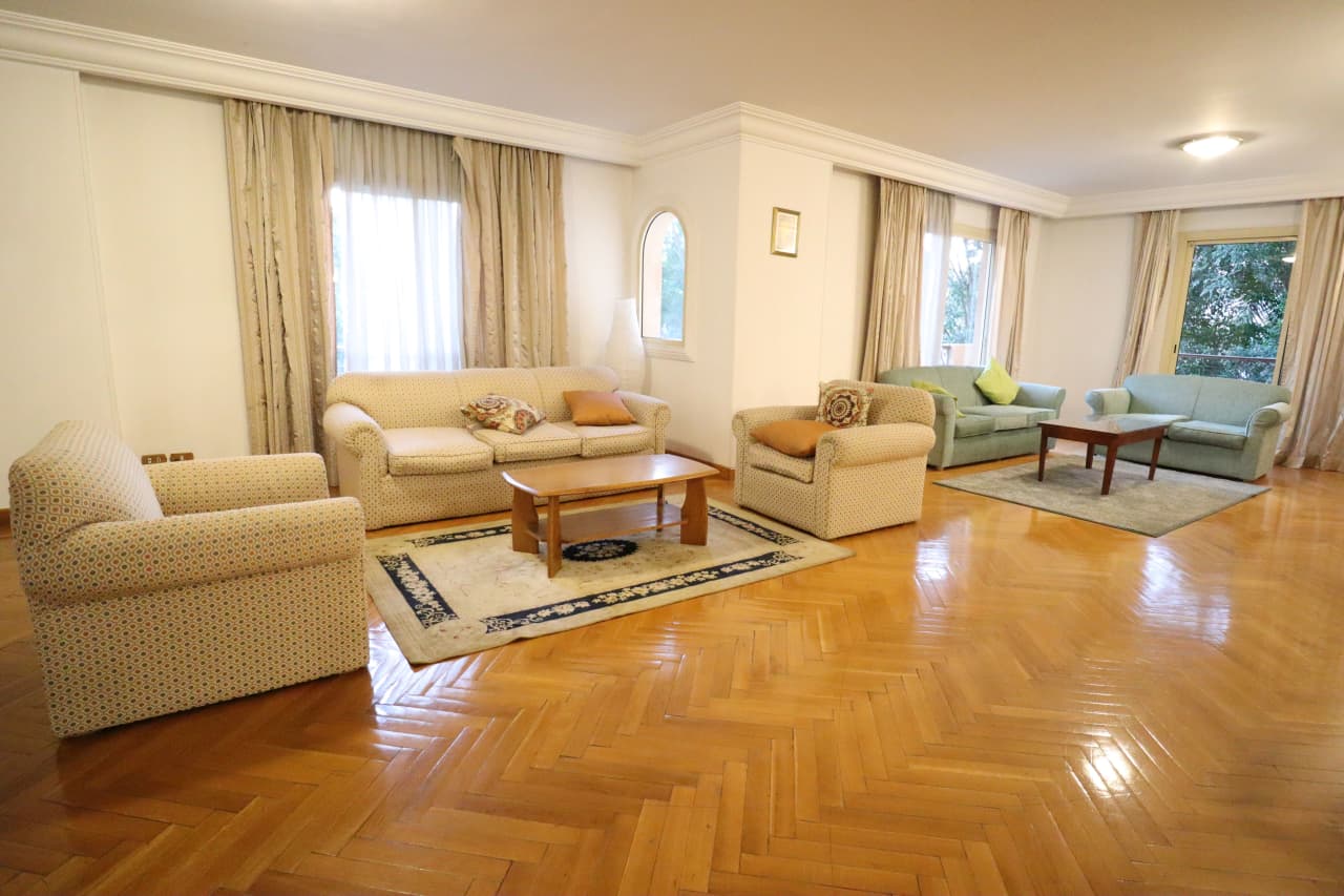 Luxury Furnished Apartment With Pool Access In Maadi Sarayat.