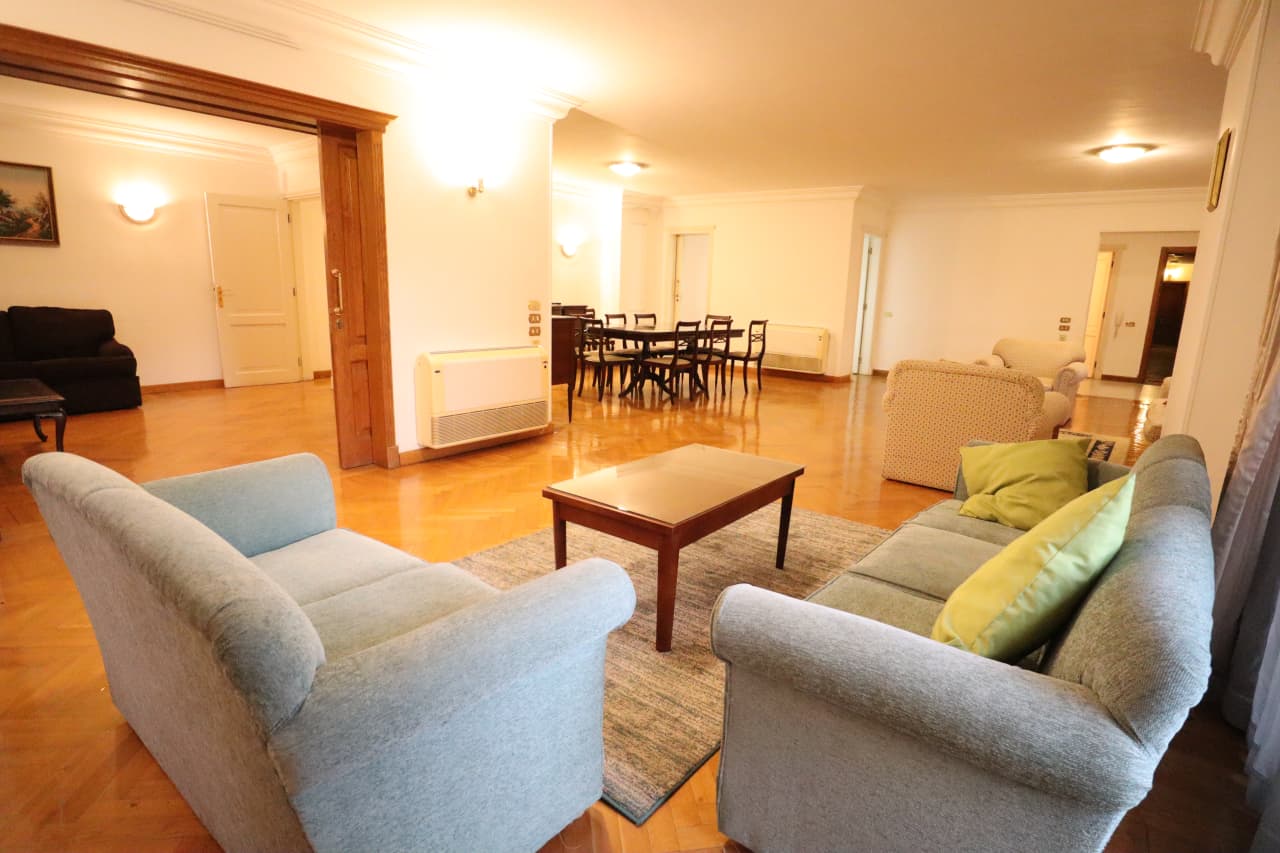 Luxury Furnished Apartment With Pool Access In Maadi Sarayat.