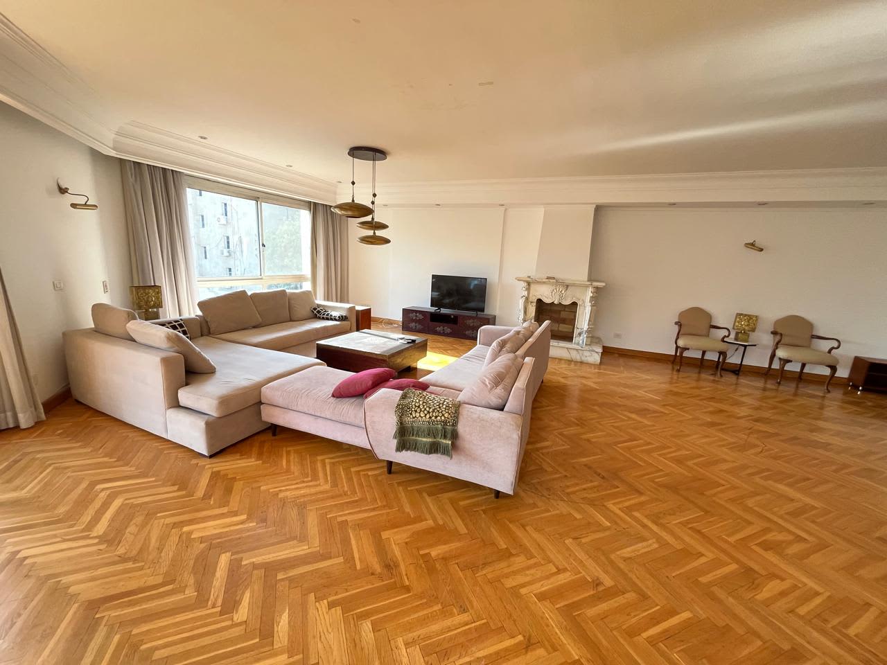 Fully Furnished Apartment Overlooking Garden In Maadi Sarayat
