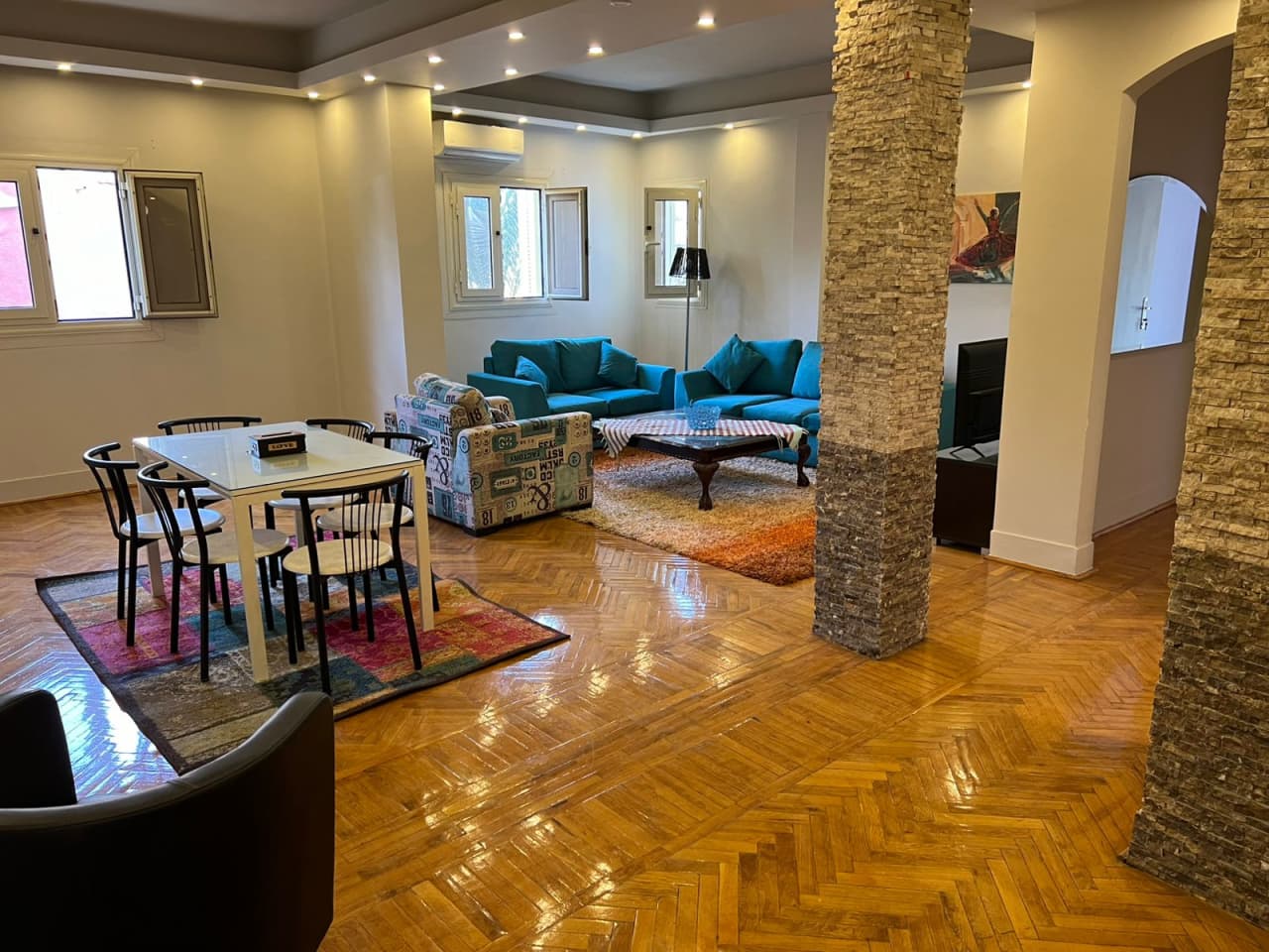 Modern Apartment With American Kitchen Located In Maadi Sarayat.