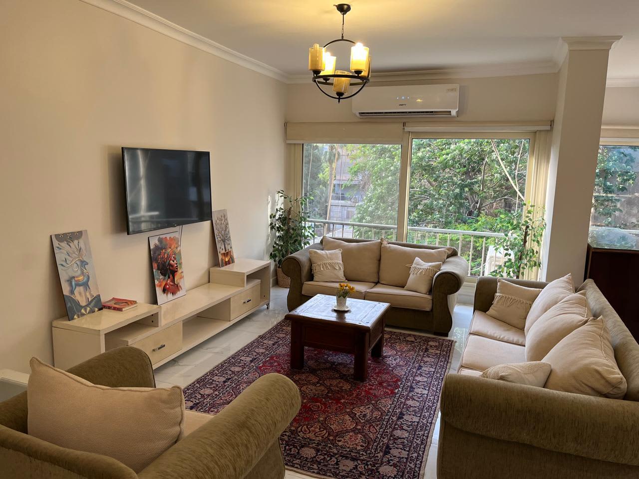 Furnished Apartment With 120m²|OverGreen View|Maadi Degla