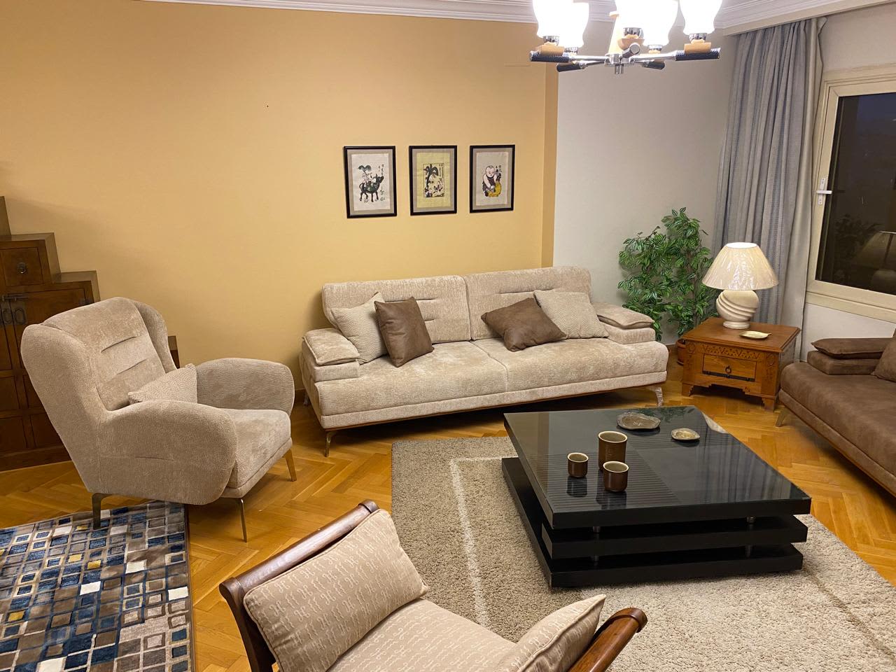 Elegantly Furnished Apartment In A luxurious Maadi Building.