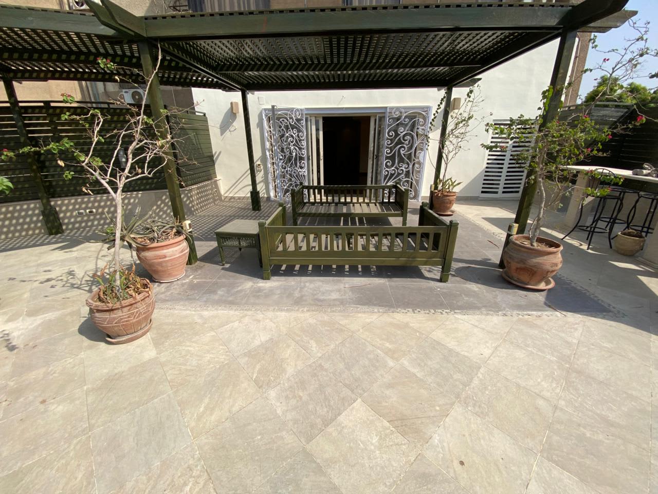 Semi-Furnished Flat With-Pool in Maadi Sarayat| Wide Terrace.