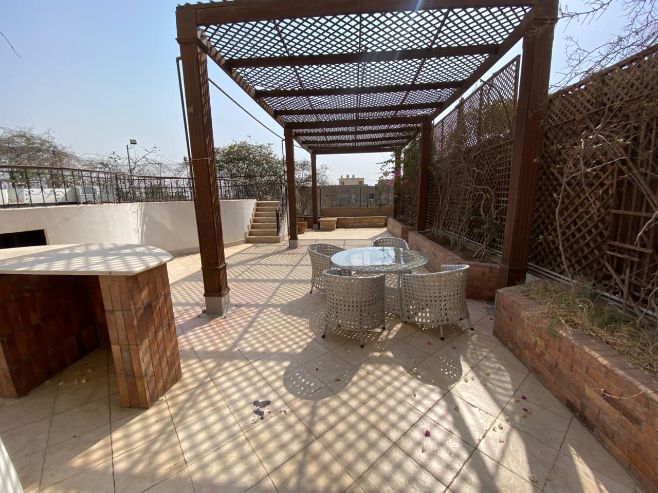  Semi-Furnished Flat With-Pool in Maadi Sarayat| Wide Terrace.