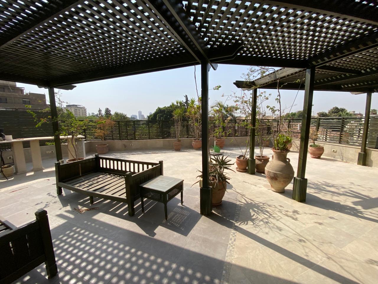 Semi-Furnished Flat With-Pool in Maadi Sarayat| Wide Terrace.
