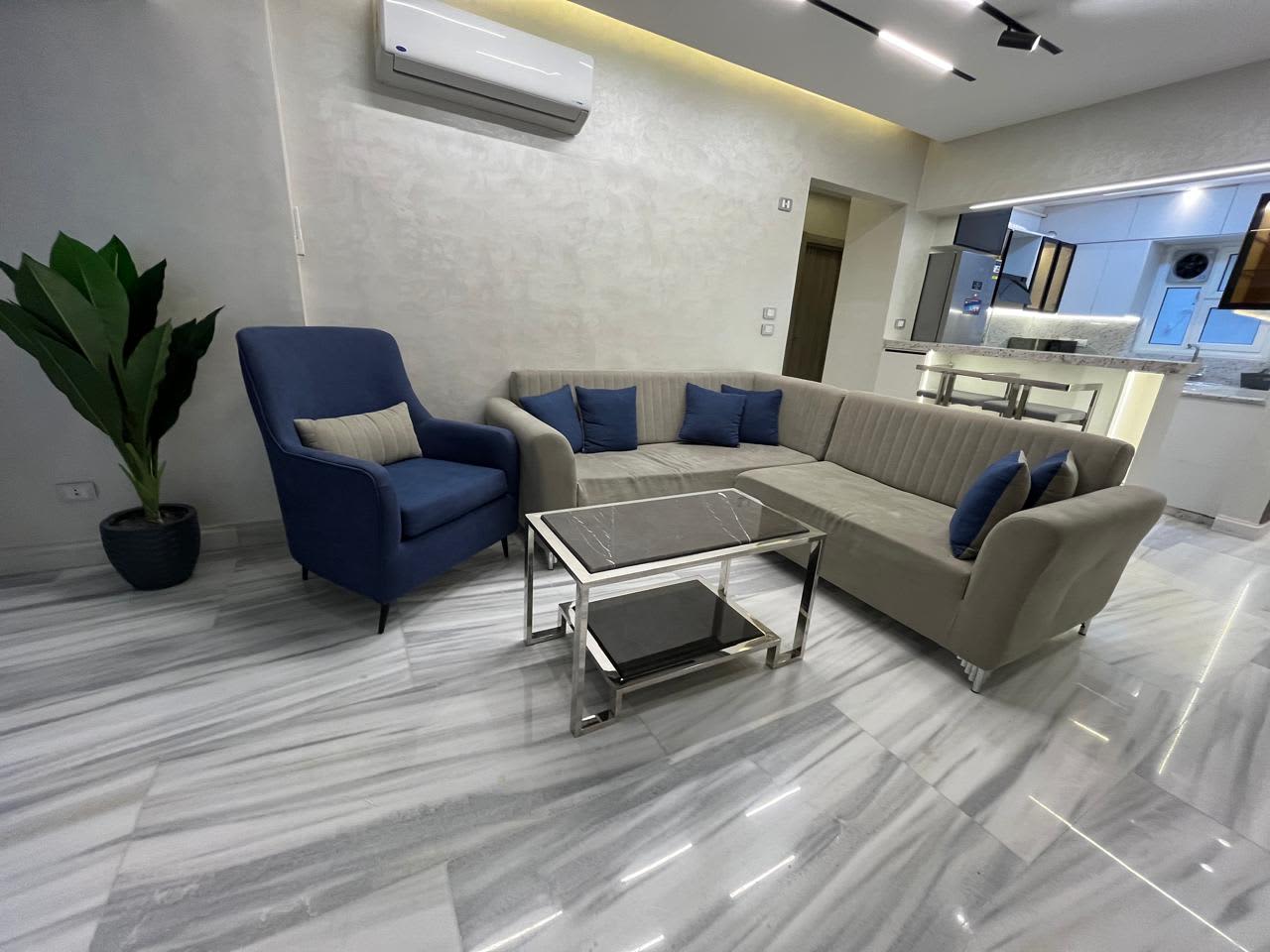 Furnished 2-Bedrooms Apartment With Bright reception In Maadi Degla