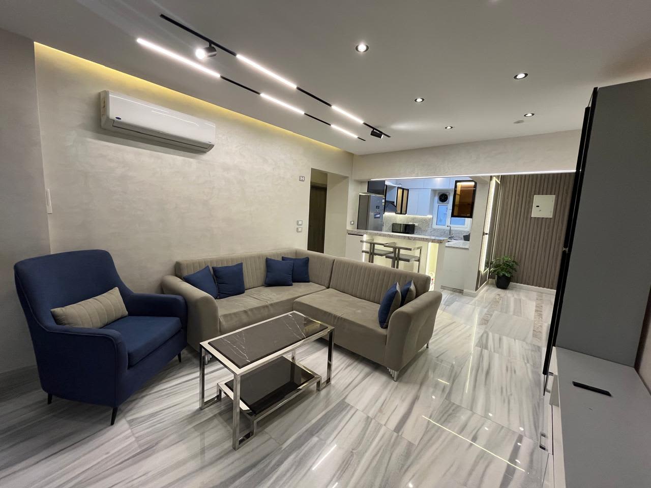 Furnished 2-Bedrooms Apartment With Bright reception In Maadi Degla