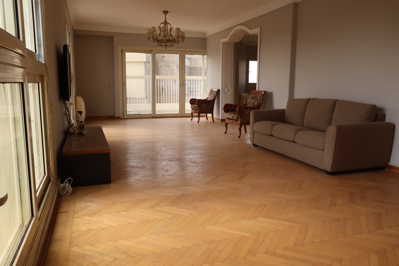 Serene Furnished Apartment With Breathtaking Nile Scenery In Zamalek.