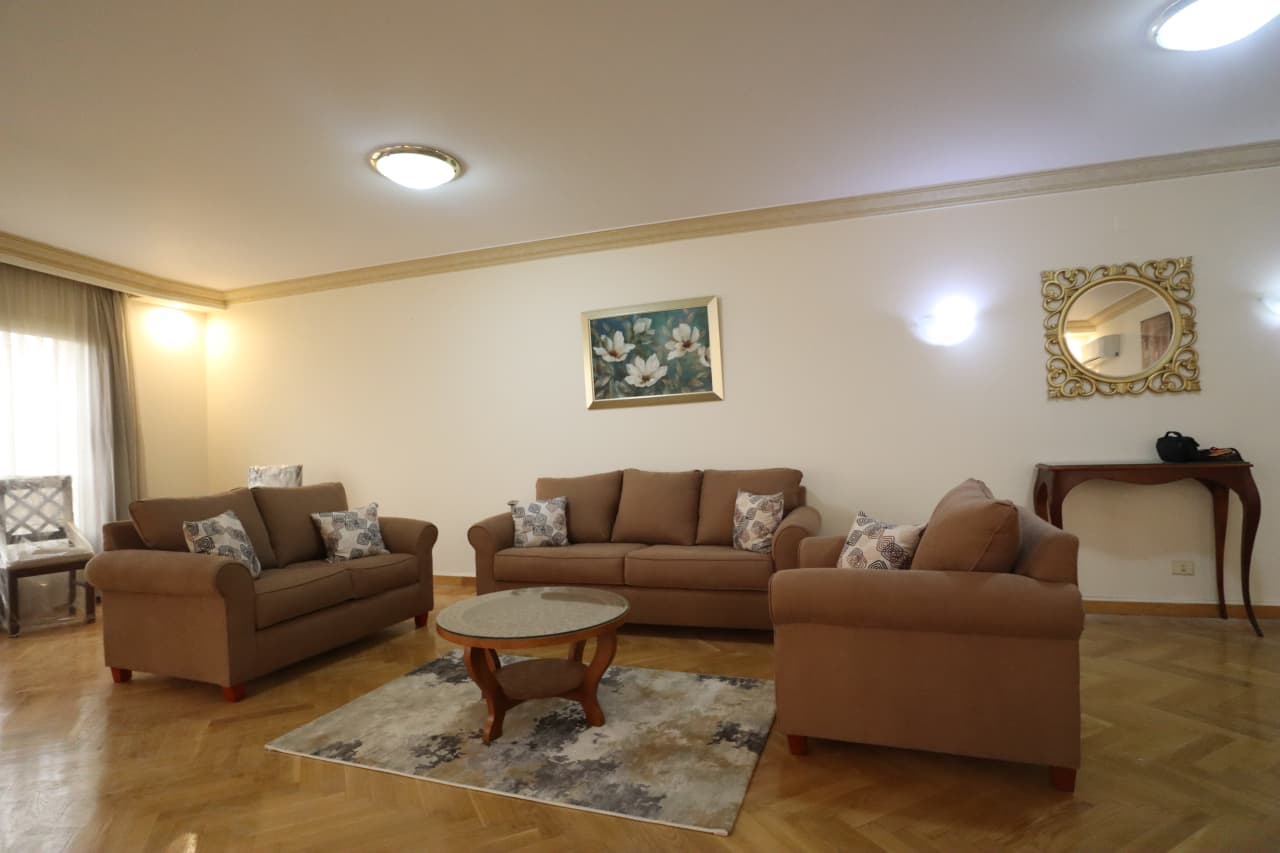 Serene Furnished Duplex for Rent in Maadi Degla.