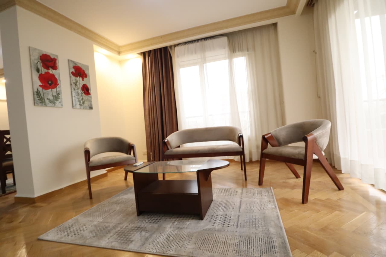 Serene Furnished Duplex for Rent in Maadi Degla.