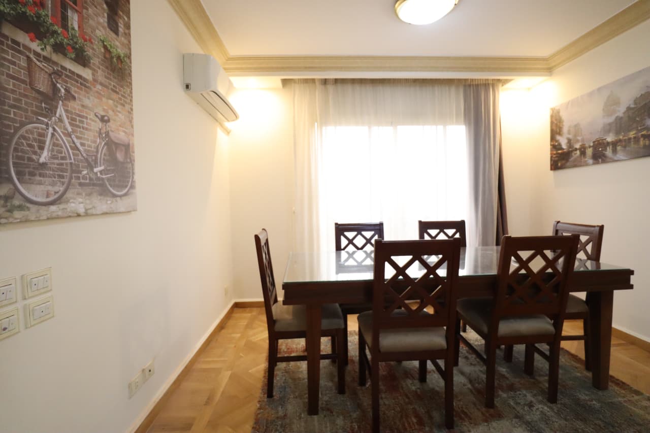 Serene Furnished Duplex for Rent in Maadi Degla.