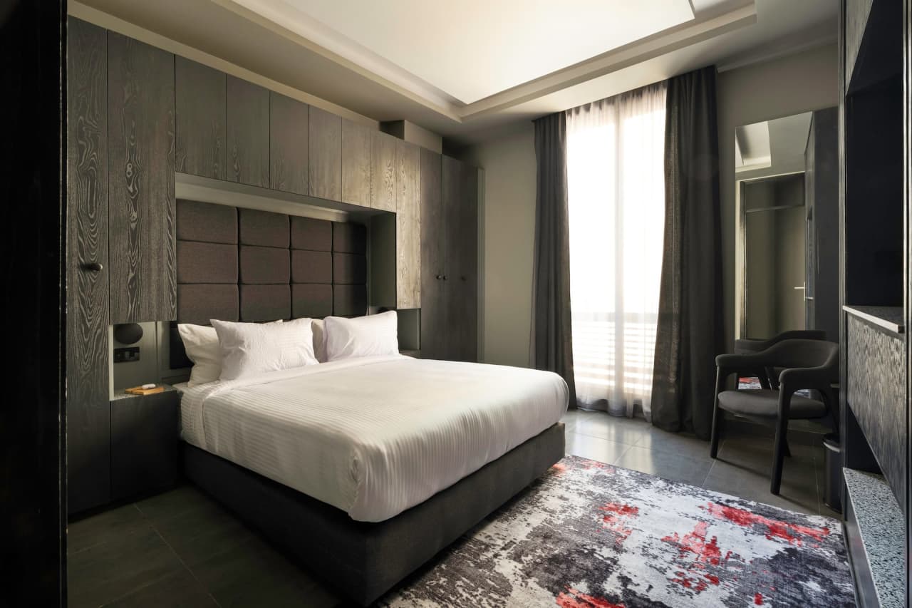Modern 1BR in New Cairo with roof access — First New Cairo Qism