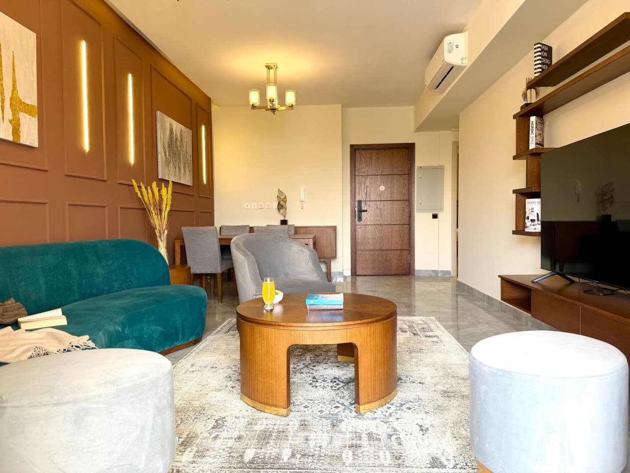 Modern 2BR in New Cairo with Balcony & gym access — First New Cairo Qism