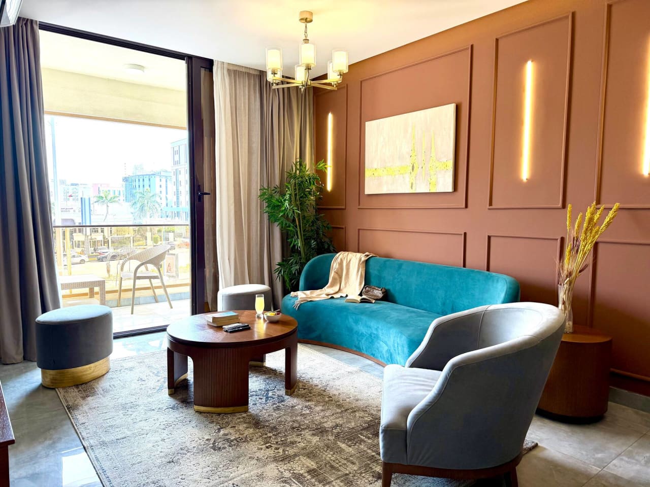 Modern 2BR in New Cairo with Balcony & gym access — First New Cairo Qism