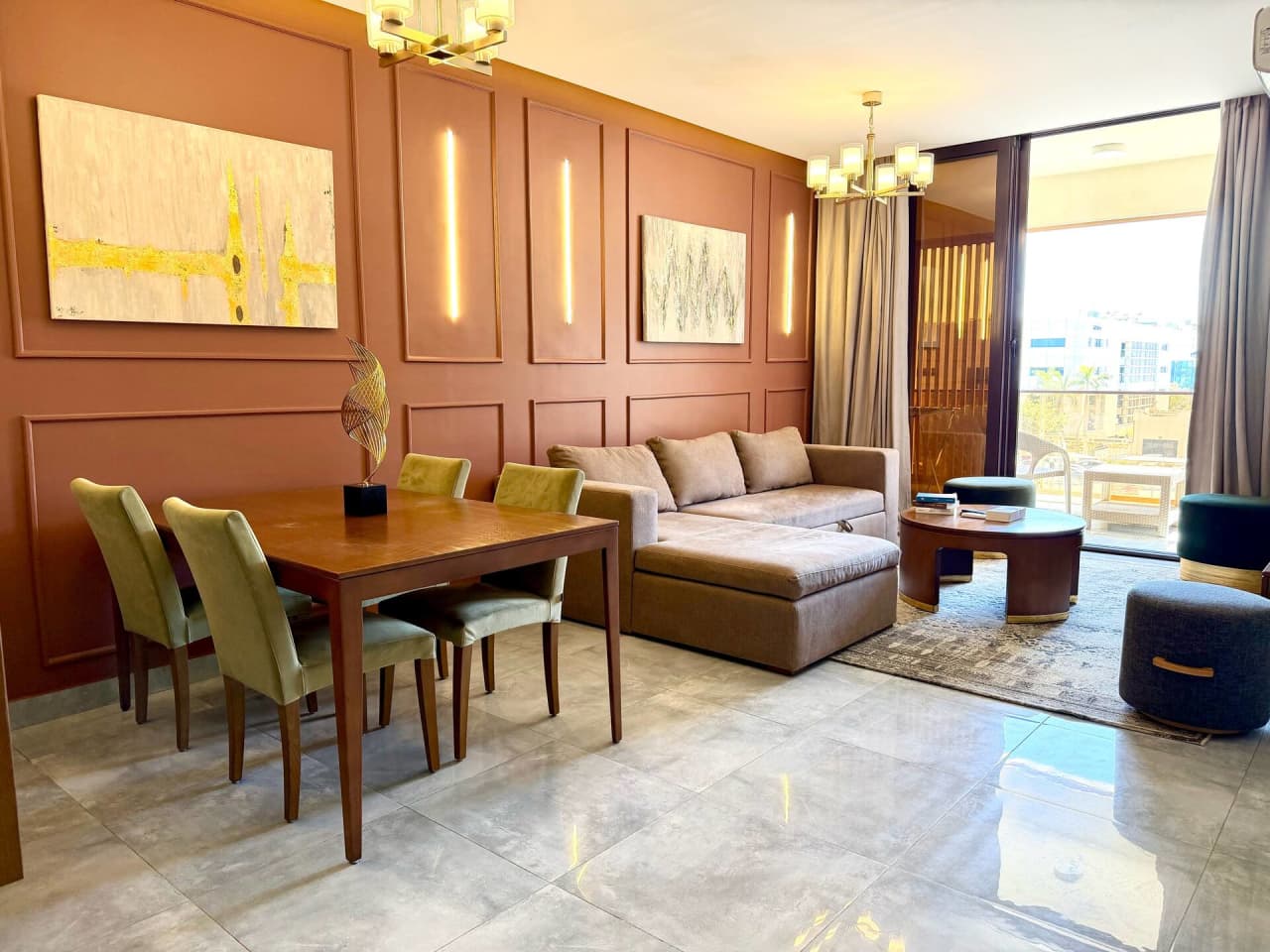 Modern 2BR in New Cairo with Balcony & gym access — First New Cairo Qism