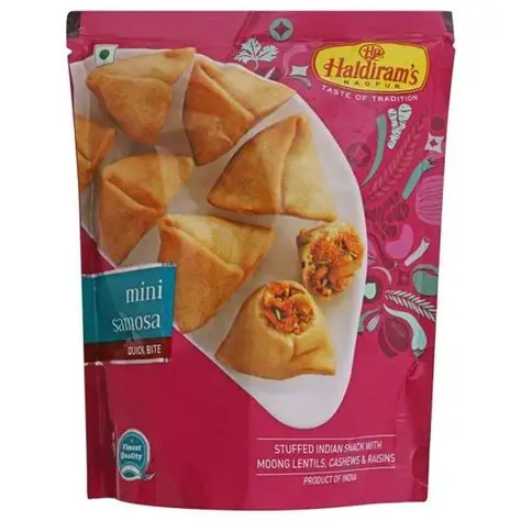 HALDIRAM  MINI SAMOSA – Snacks & Beverages at Priyanka Super Bazaar