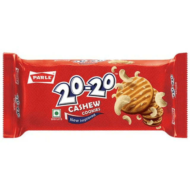PARLE 20-20 CASHEW – Snacks & Beverages at Priyanka Super Bazaar