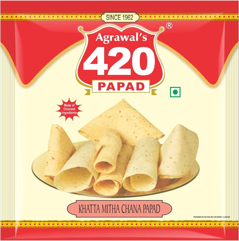 AGRAWAL'S 420 KHATTA MITHA CHANA PAPAD – new arrival grocery product