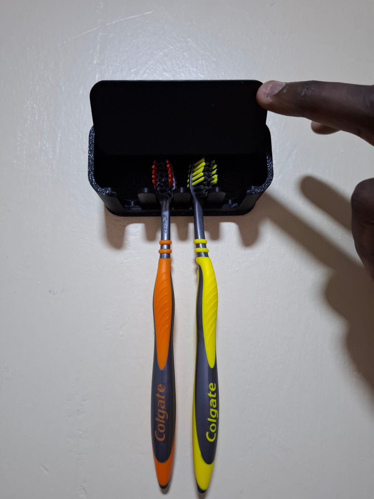 3D Printed Toothbrush Holder Wall Mounted thumbnail 2