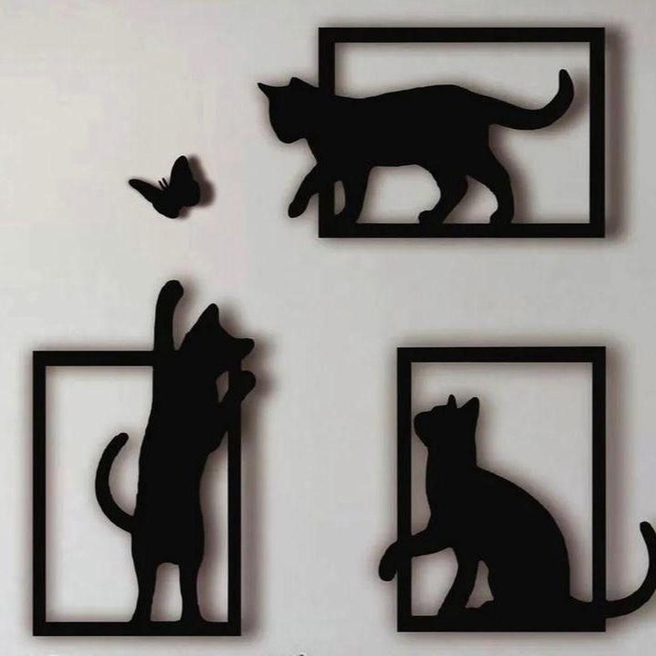 3 Playful Cats and Butterfly thumbnail 3