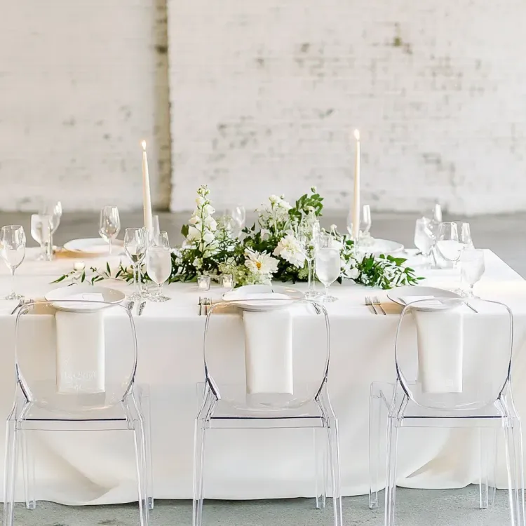 White Canvas wedding vision