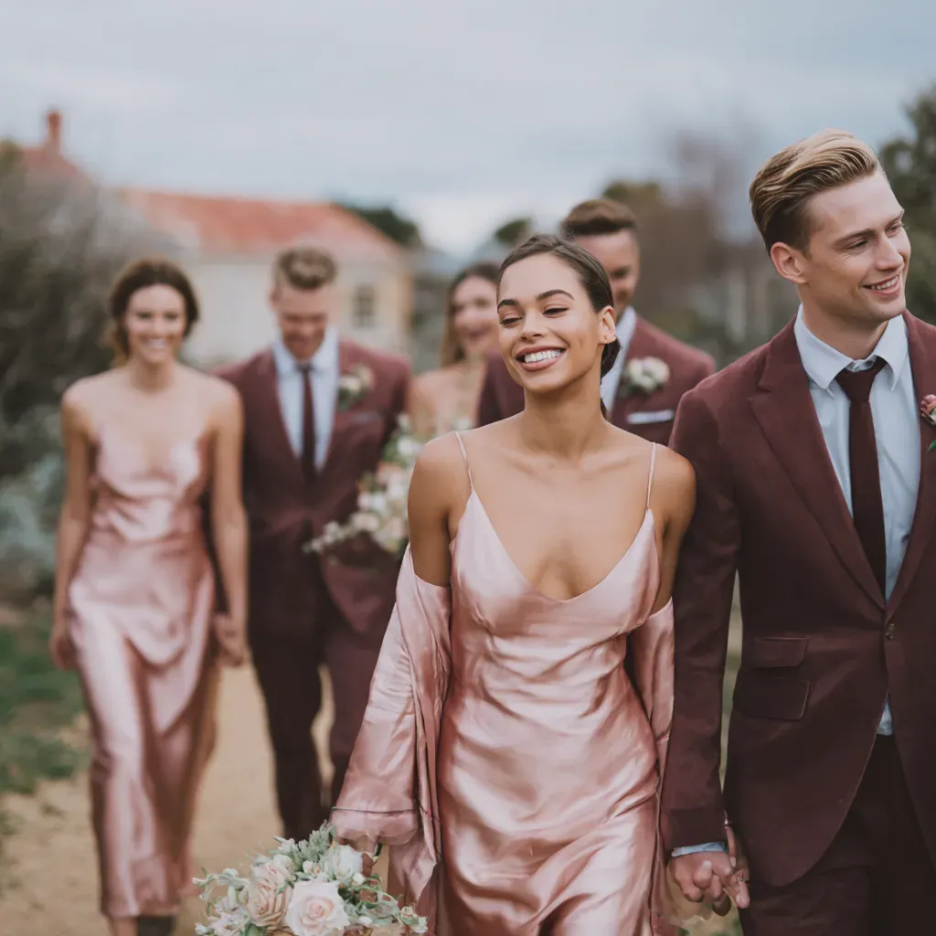 Blush & Burgundy Real Wedding Style Shoot