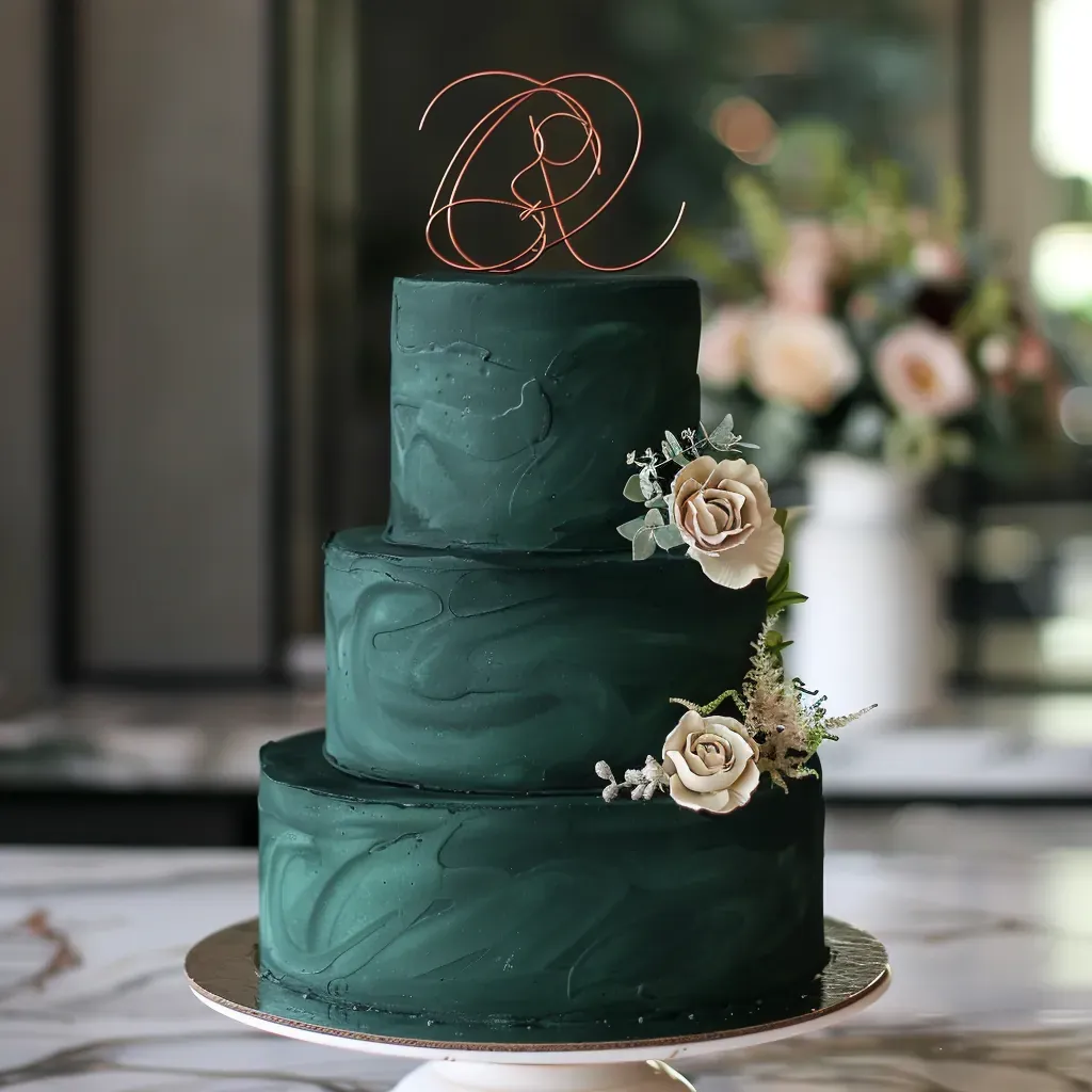 two-tier-cake-forest-green-velvet-rustic-florals.webp