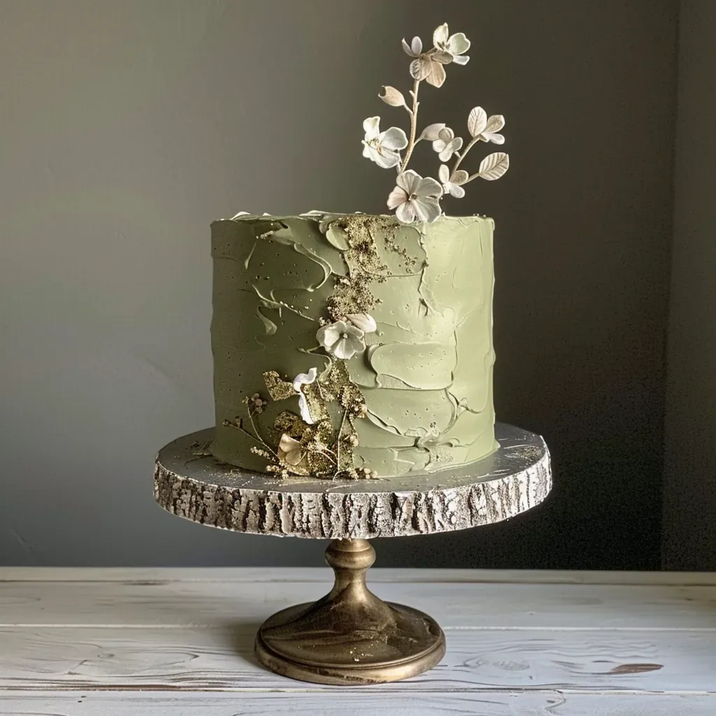 Rustic & Semi-Naked Wedding Cake cake 14