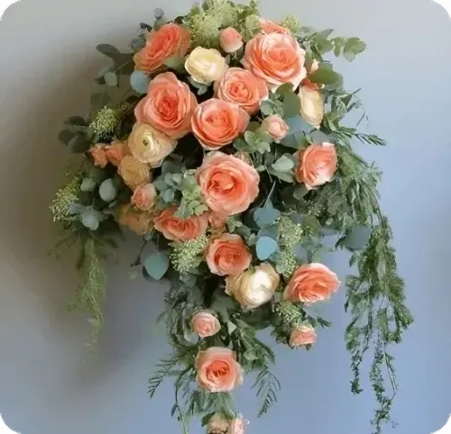 Cascade wedding flowers