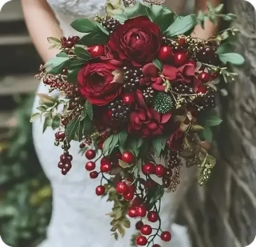 Cascade wedding flowers
