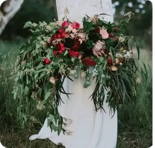 Crescent wedding flowers