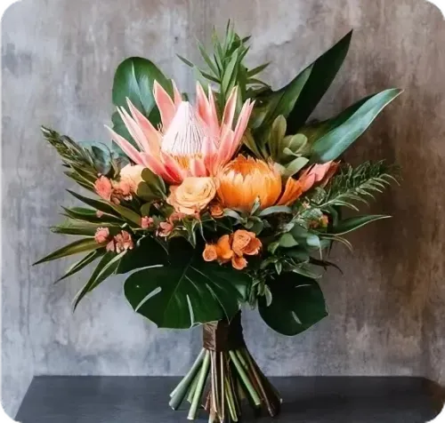 Tropical wedding flowers