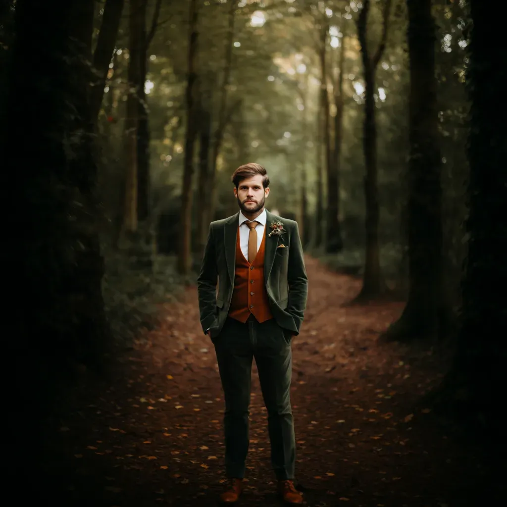groom-full-body-vintage-green-suit-vest-dark-blue-tie-forest.webp