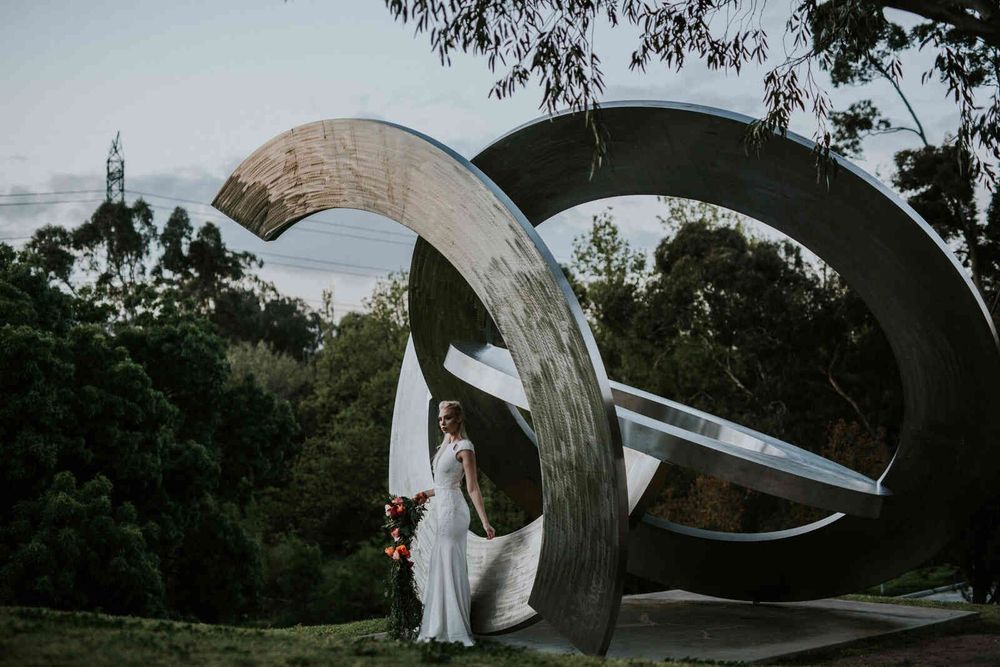 Heide Museum wedding photo