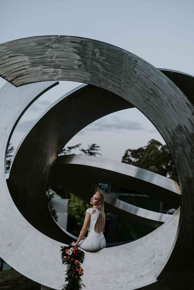 Heide Museum wedding photo