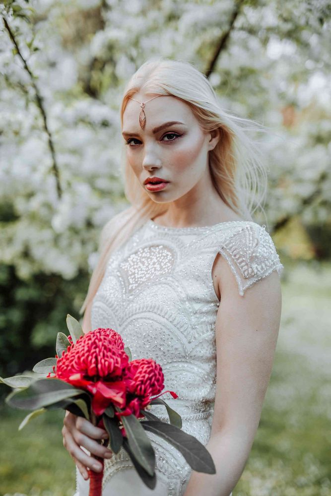 Heide Museum wedding photo